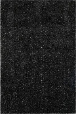 Saral Home Black Polyester Carpet(90 cm,  X 150 cm, Rectangle)