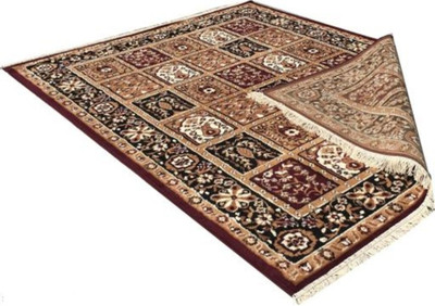 Ra handloom carpet Brown Silk Carpet(5 cm,  X 7 cm, Rectangle)