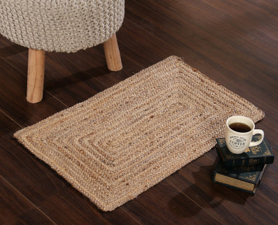 SASHAA WORLD Beige Jute Area Rug(3 cm,  X 2 cm, Rectangle)