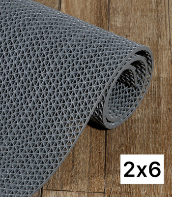 GREENGLOW Rubber Door & Floor Mat(Grey, Free)