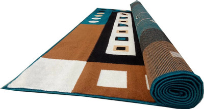 R CARPETS Blue Silk Carpet(5 ft,  X 7 ft, Rectangle)