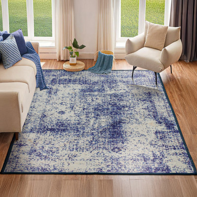 STATUS Multicolor Polyester Carpet(5 ft,  X 7 ft, Rectangle)