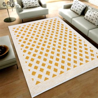 MRIC Yellow Cotton Carpet(4 cm,  X 6 cm, Rectangle)
