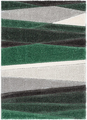 Acarpet Green Polyester Carpet(6 ft,  X 8 ft, Rectangle)