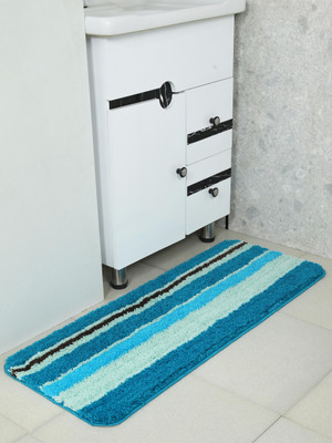 Saral Home Blue Polyester Runner(40 cm,  X 100 cm, Rectangle)