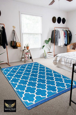 AF 5 cm  X 7 cm Chenille Carpet(Rectangle, Blue)