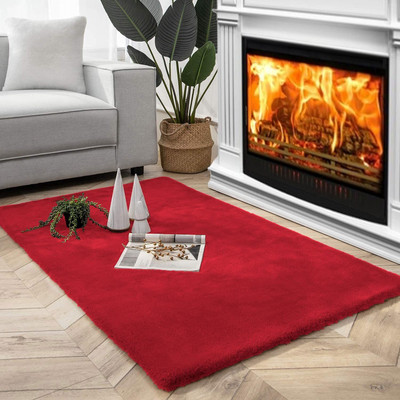AfCarpets Maroon Polyester Carpet(90 cm,  X 150 cm, Rectangle)