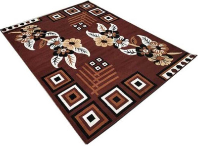 Ra handloom carpet Multicolor Silk Carpet(5 cm,  X 7 cm, Rectangle)