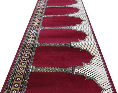 Acarpet Maroon Silk Carpet(4 ft,  X 79 ft, Rectangle)