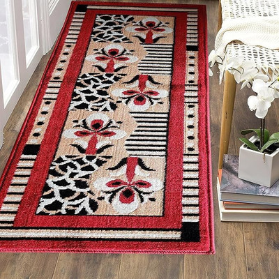 HEAVEN CARPET Red Acrylic Runner(60 cm,  X 180 cm, Rectangle)