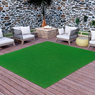CHETANYA LOOMTEX Artificial Grass Floor Mat(Green, Free)