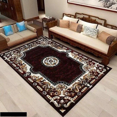 Acarpet Brown Acrylic Carpet(5 ft,  X 7 ft, Rectangle)