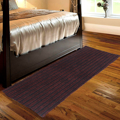 KUBER INDUSTRIES Maroon Polyester Runner(2 ft,  X 4 ft, Rectangle)
