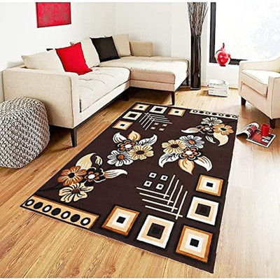 HEAVEN CARPET Brown Acrylic Carpet(150 cm,  X 210 cm, Rectangle)