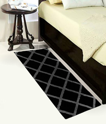 Woolpik Dark Blue Polyester Runner(2 cm,  X 7 cm, Rectangle)