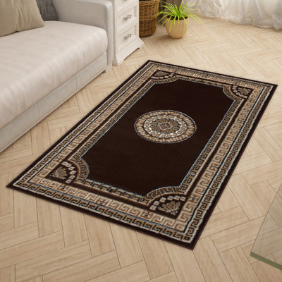 Story@home Brown Polyester Carpet(3 ft,  X 5 ft, Rectangle)