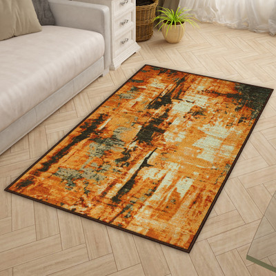 Story@home Brown Polyester Carpet(3 ft,  X 5 ft, Rectangle)