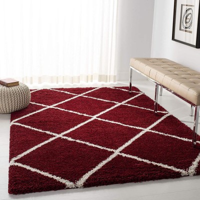 Stylocasa Maroon Polyester Carpet(3 ft,  X 5 ft, Rectangle)