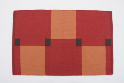 UB Home and Decor Red, Orange Cotton Area Rug(60 cm,  X 90 cm, Rectangle)