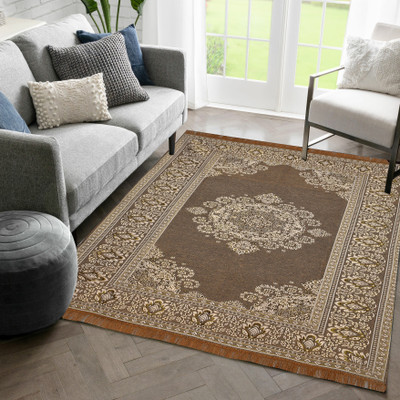 AF 5 cm  X 7 cm Cotton Runner(Rectangle, Gold)