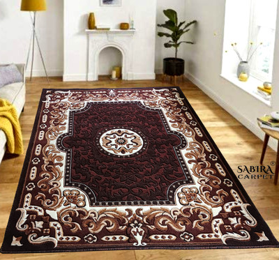 SABIRA Brown Wool Carpet(5 ft,  X 7 ft, Rectangle)