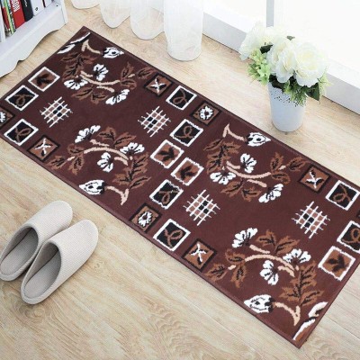 SM Handloom CARPET Brown Silk Runner(2 ft,  X 5 ft, Rectangle)