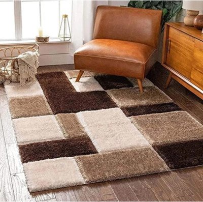 Ra handloom carpet Brown Wool Carpet(90 cm,  X 150 cm, Rectangle)