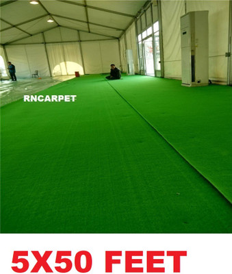 RNCARPET 150 cm  X 1500 cm Nylon Carpet(Rectangle, Green)