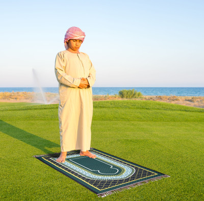 AAZEEM Green Velvet Runner(1 cm,  X 4 cm, Rectangle)