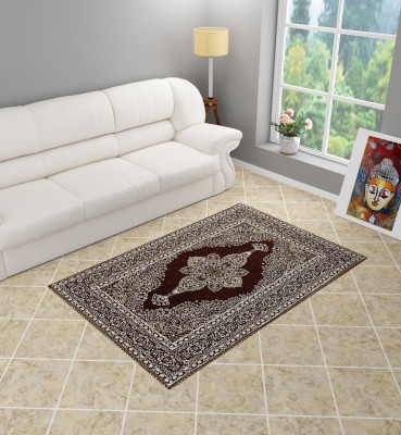 Furnishing Hut Brown Velvet Carpet(3 ft,  X 5 ft, Rectangle)