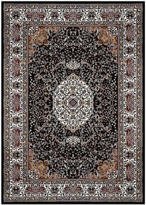 IP FASHION 155 cm  X 200 cm Polyester Carpet(Rectangle, Black)