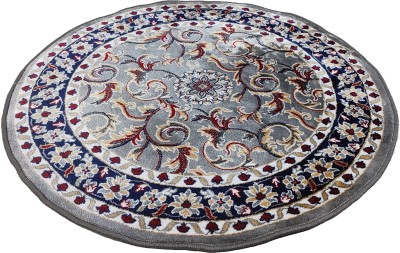 AbCarpet Grey Acrylic Carpet(90 cm,  X 90 cm, Circle)