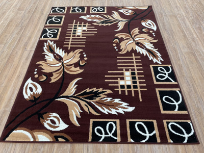HR CARPET Brown Acrylic Carpet(150 cm,  X 210 cm, Rectangle)