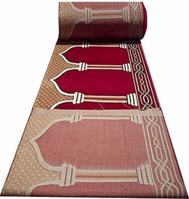 Ra handloom carpet 120 cm  X 720 cm Acrylic Carpet(Rectangle, Red)