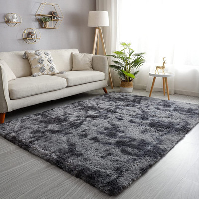 HR CARPET Grey Polyester Carpet(4 ft.,  X 6 ft., Rectangle)