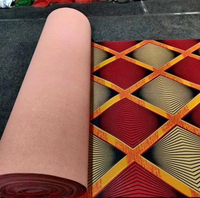 Ra handloom carpets Red Synthetic Carpet(152 cm,  X 304 cm, Rectangle)