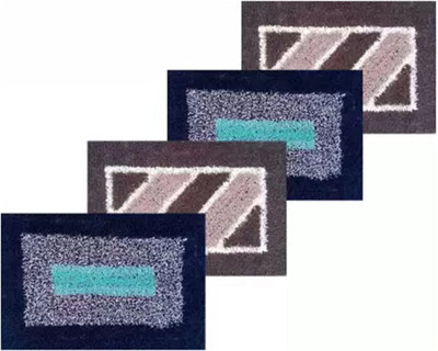 DKdecor 40 cm  X 60 cm Cotton Carpet(Rectangle, Multicolor)