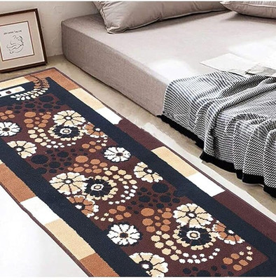 ADIB CARPET 60 cm  X 160 cm Silk Runner(Rectangle, Brown)