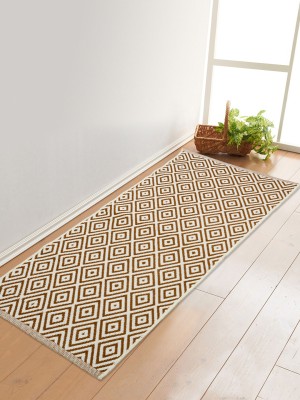 Saral Home Brown Cotton Runner(2 ft,  X 4 ft, Rectangle)
