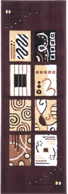 Acarpet Brown Polypropylene Carpet(2 cm,  X 5 cm, Rectangle)