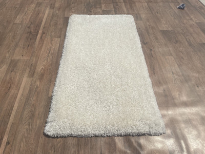 TAHNOORCARPET 60 cm  X 90 cm Polyester Carpet(Rectangle, White)