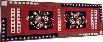 ADIB CARPET 60 cm  X 150 cm Silk Runner(Rectangle, Red)