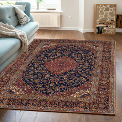 Ishro Home Maroon Polyester Carpet(153 cm,  X 214 cm, Rectangle)