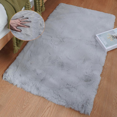 Store2508 Grey Acrylic Carpet(60 cm,  X 90 cm, Rectangle)