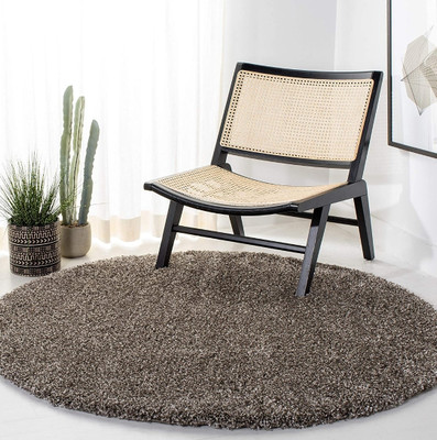 SPA Furnishing Silver Polyester Area Rug(2 ft,  X 2 ft, Oval)