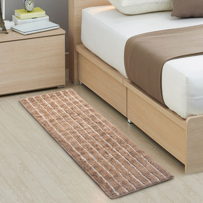 Saral Home Brown Polyester Runner(40 cm,  X 110 cm, Rectangle)