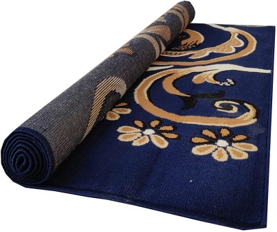 BhCarpet Blue Acrylic Carpet(5 ft,  X 7 ft, Rectangle)