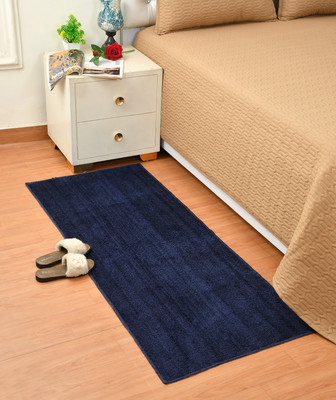 RM Handloom Dark Blue Polyester Area Rug(4 ft,  X 2 ft, Rectangle)