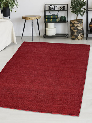 Saral Home Maroon Polypropylene Carpet(180 cm,  X 270 cm, Rectangle)