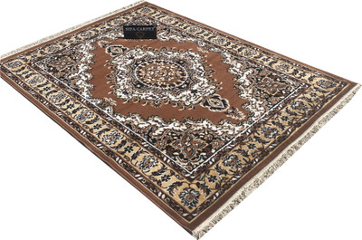 Acarpet Gold Silk Carpet(3 ft,  X 5 ft, Rectangle)